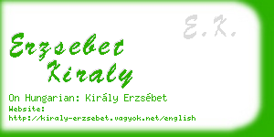 erzsebet kiraly business card