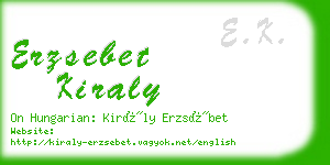 erzsebet kiraly business card